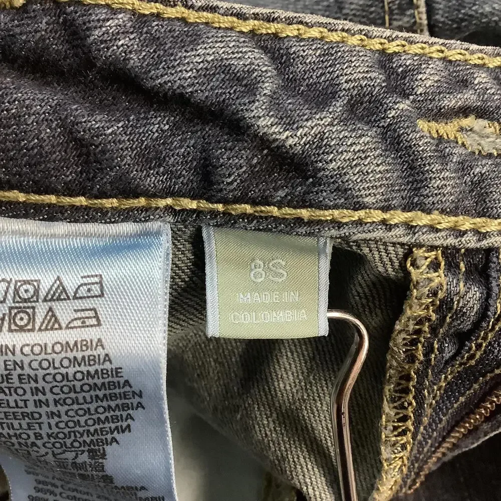 Michael Kors Jeans Womens 8 Short Blue Bootcut Stretch Denim Zip Fly Pockets